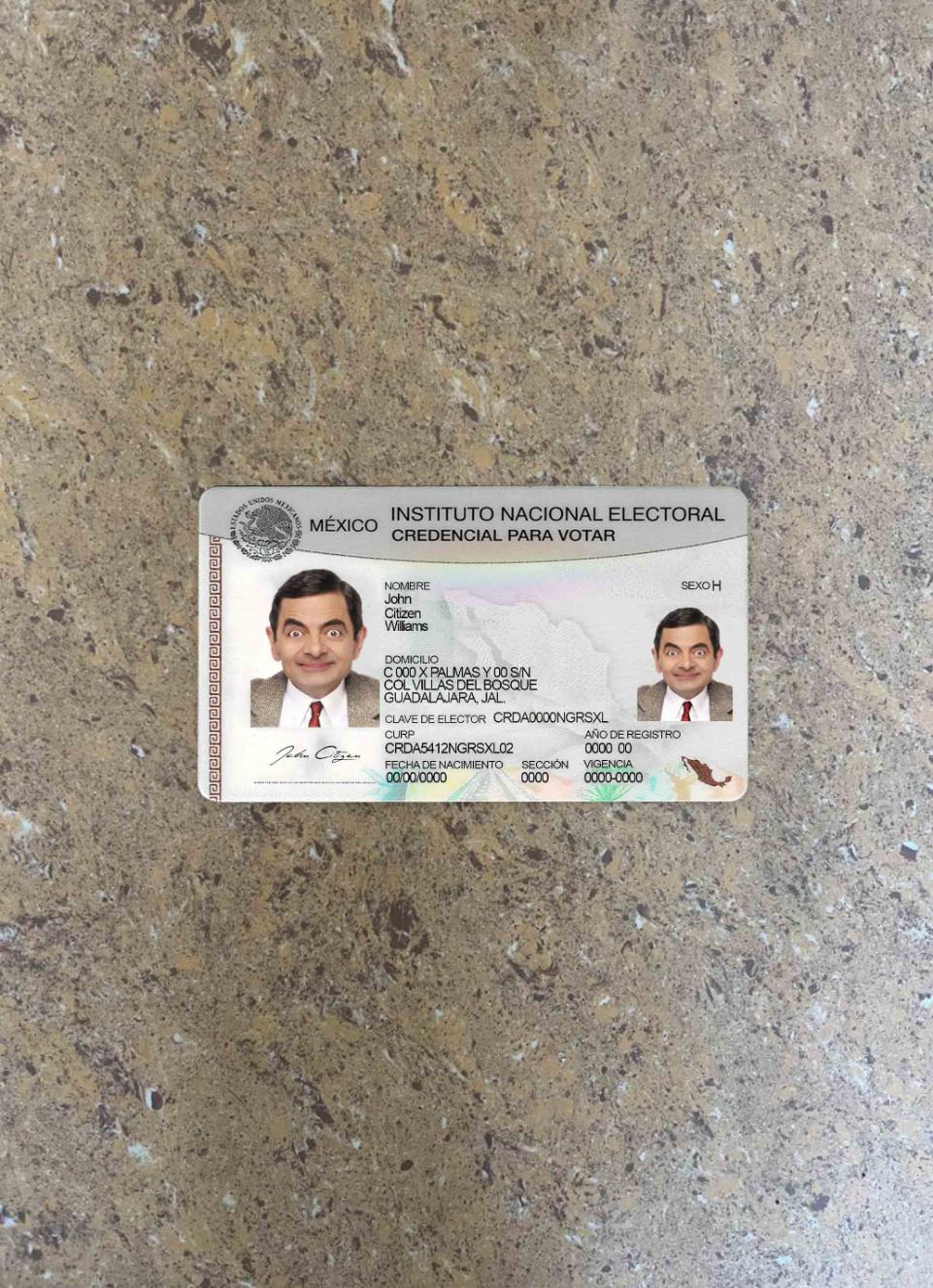 Download Mexico instituto nacional electoral photolook FRONT Photoshop template